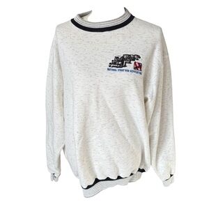Vtg 90s National Street Rod Association gray crewneck sweatshirt men large XL